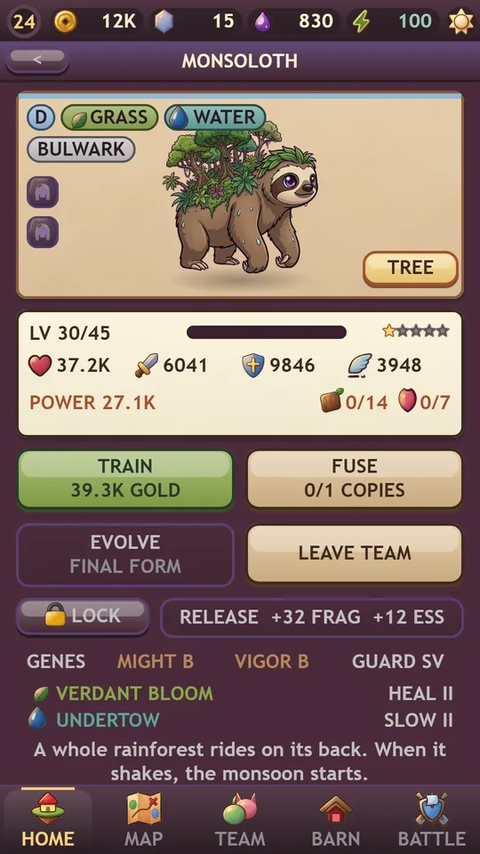 Monsoloth, a rainforest on legs